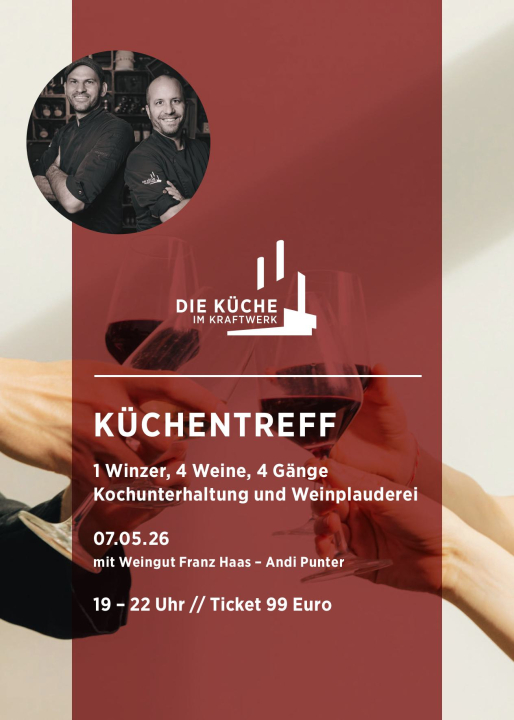 TICKET KÜCHENTREFF 7.5.2026 Weingut Franz Haas & Andi Punter